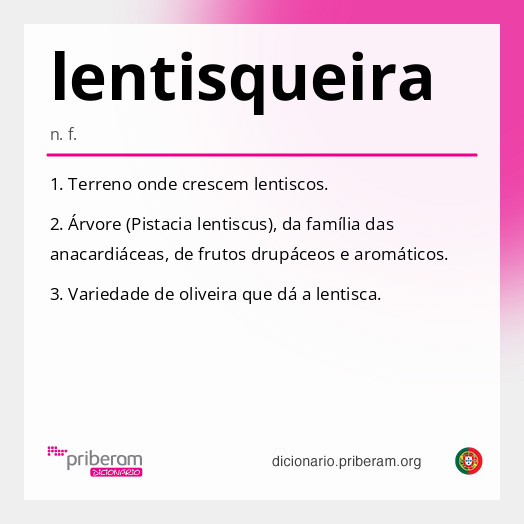 Significado de lentisqueira