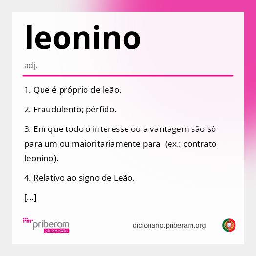 Significado de leonino