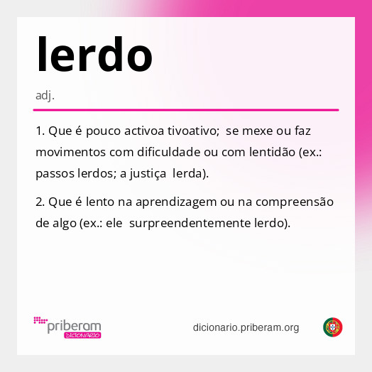 Significado de lerdo