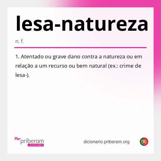 Significado de lesa-natureza