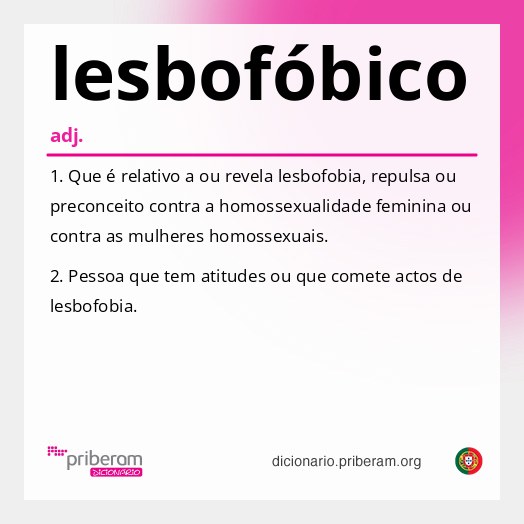 Significado de lesbofóbico