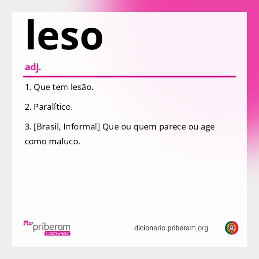 Significado de leso