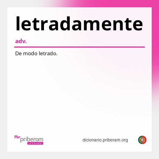 Significado de letradamente