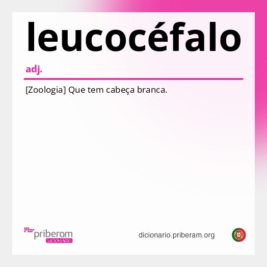 Significado de leucocéfalo