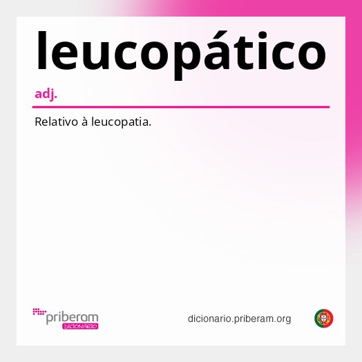 Significado de leucopático