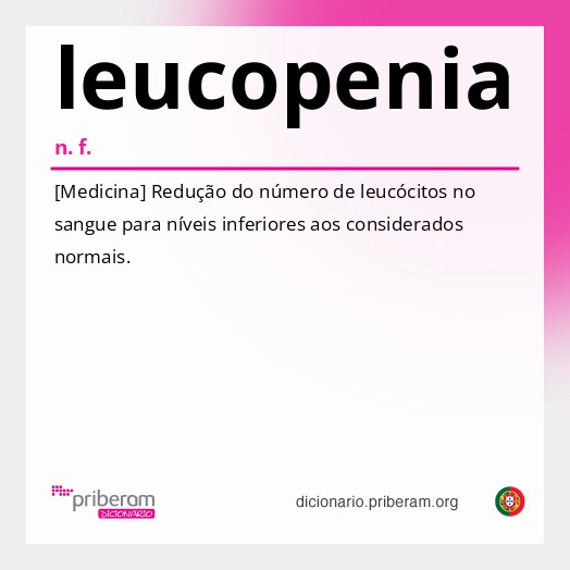 Significado de leucopenia