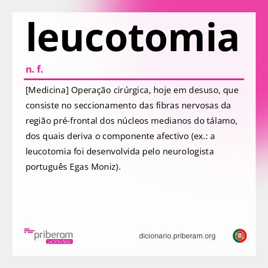 Significado de leucotomia