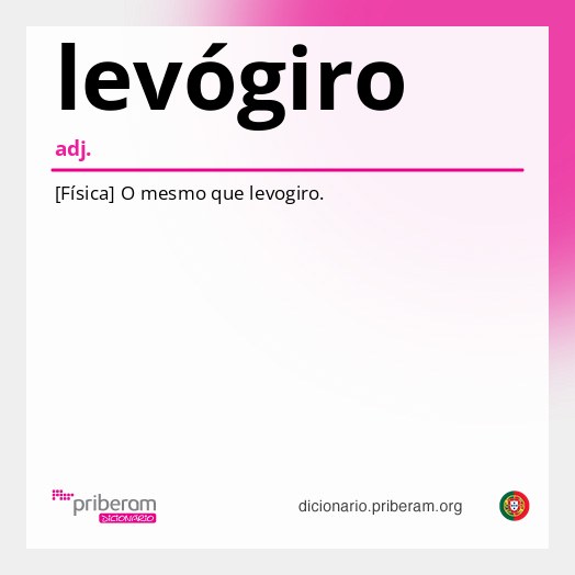 Significado de levógiro