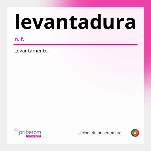 Significado de levantadura