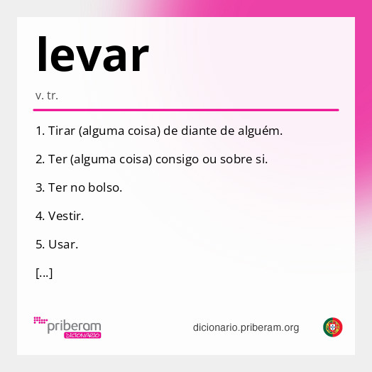 Significado de levar