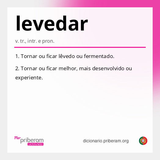 Significado de levedar