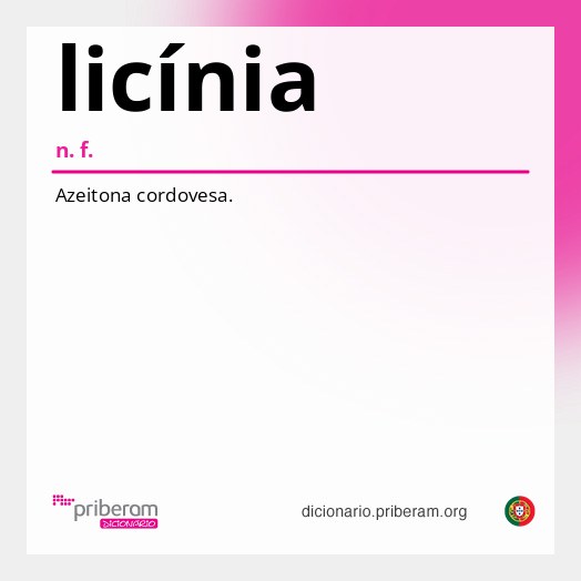 Significado de licínia