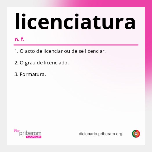 Significado de licenciatura