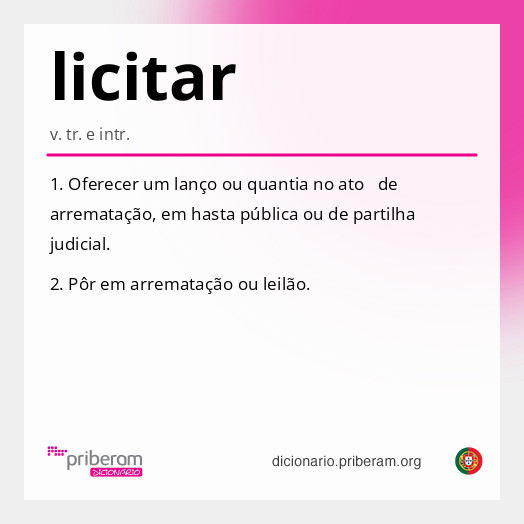 Significado de licitar