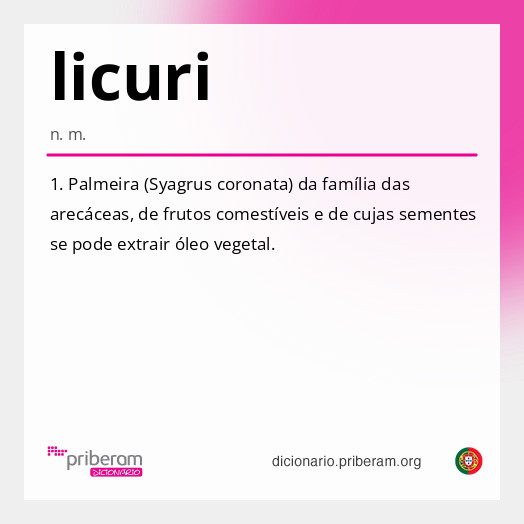 Significado de licuri