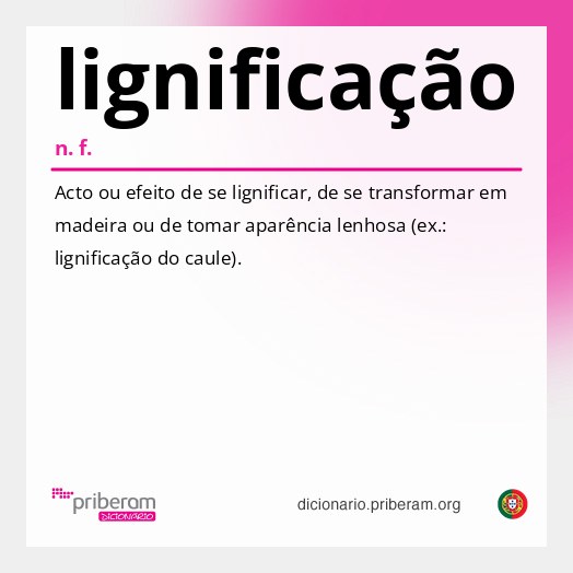 Significado de lignificação