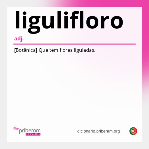Significado de ligulifloro