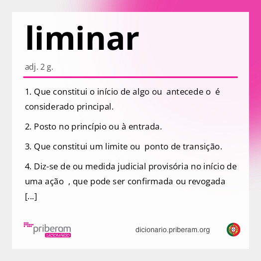 Significado de liminar