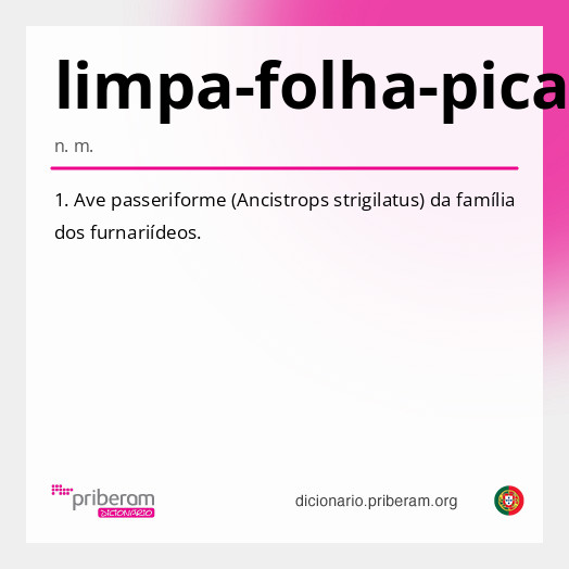 Significado de limpa-folha-picanço