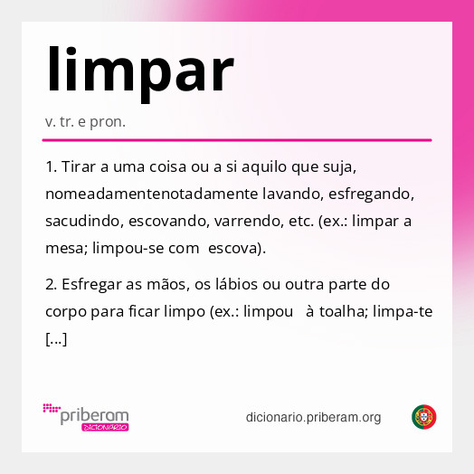 Significado de limpar