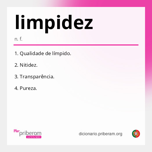 Significado de limpidez