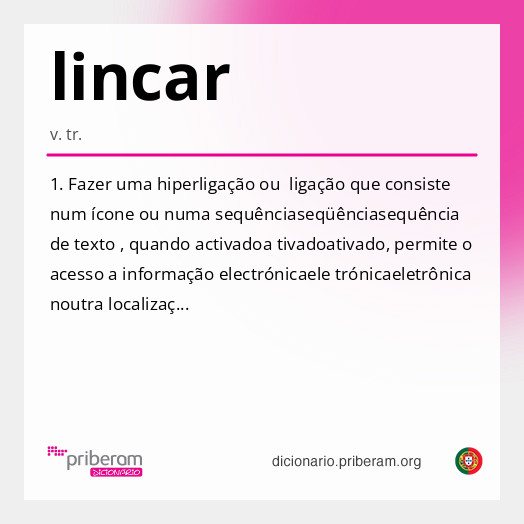 Significado de lincar