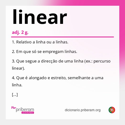 Significado de linear