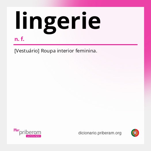 Significado de lingerie