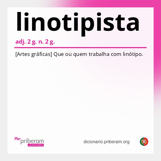 Significado de linotipista