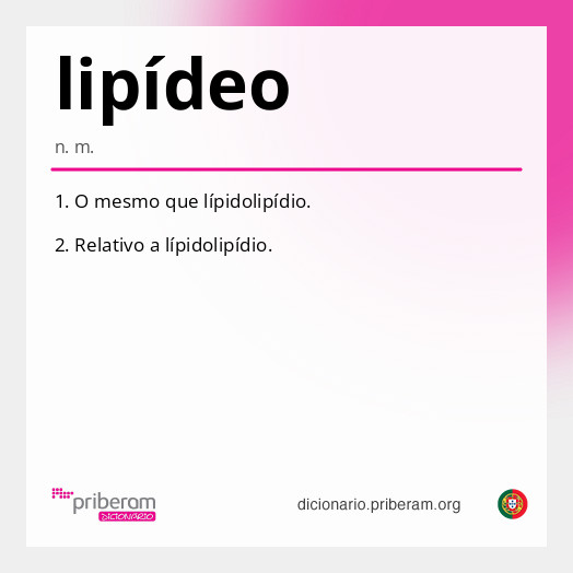Significado de lipídeo