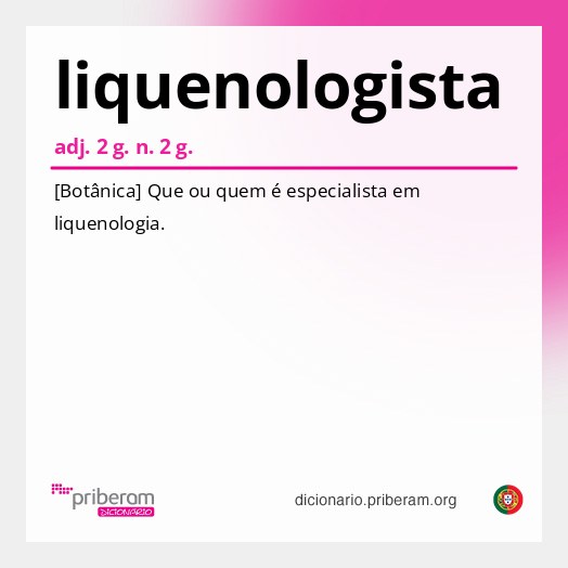 Significado de liquenologista