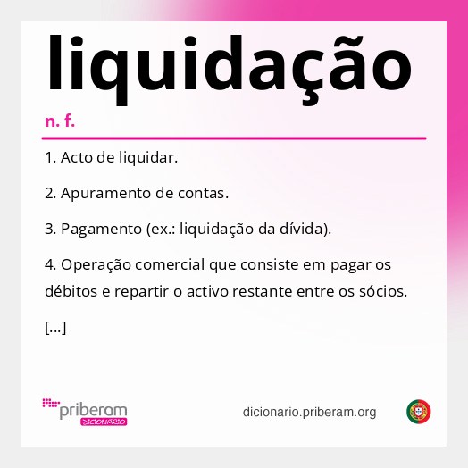 Significado de liquidação