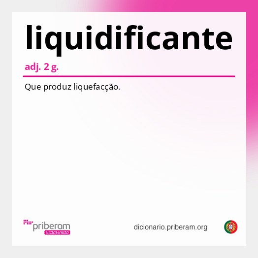 Significado de liquidificante