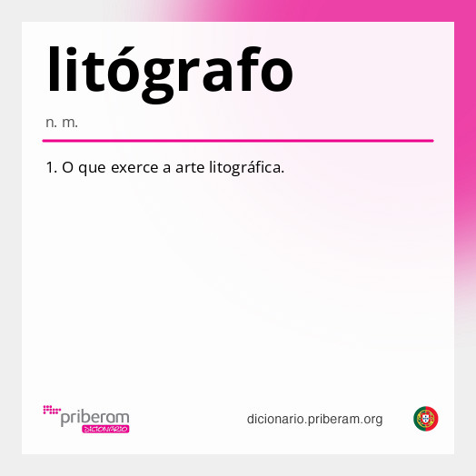 Significado de litógrafo