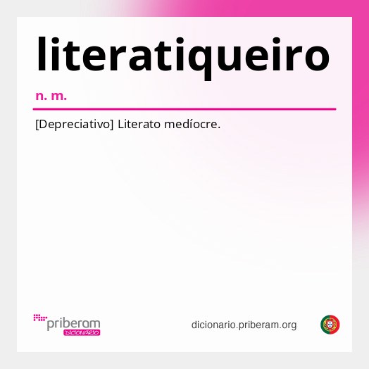 Significado de literatiqueiro