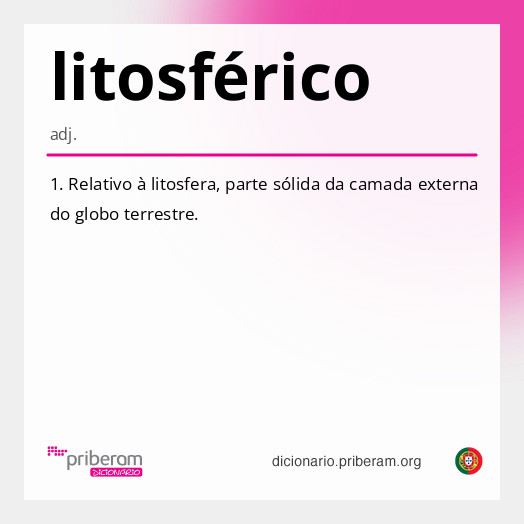 Significado de litosférico