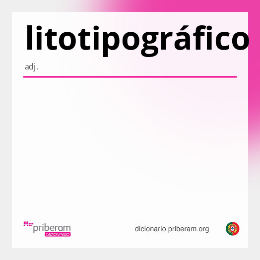 Significado de litotipográfico