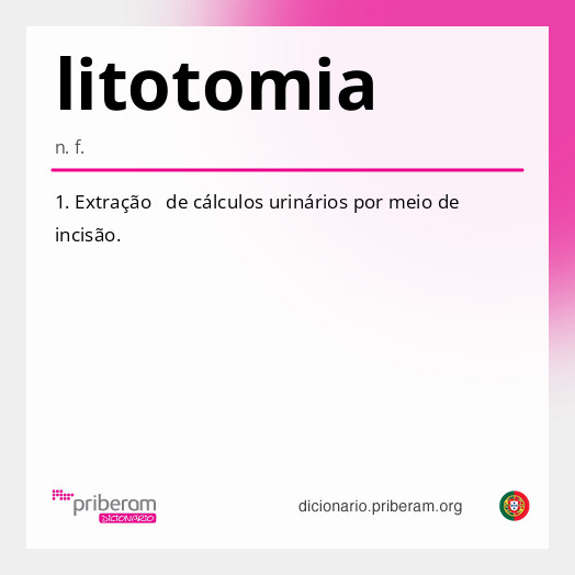 Significado de litotomia