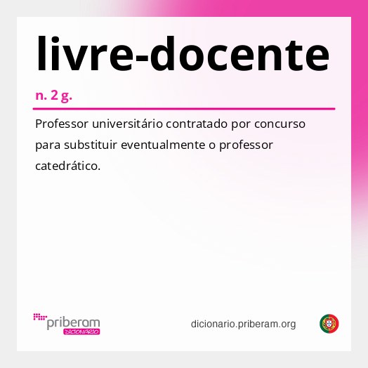 Significado de livre-docente