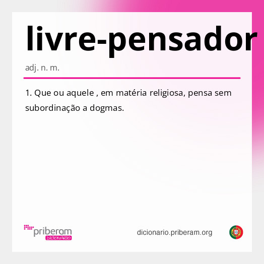 Significado de livre-pensador