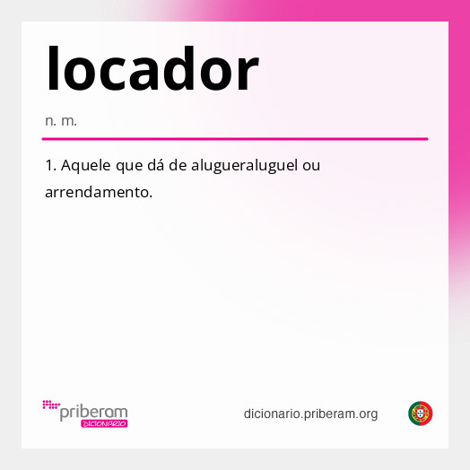 Significado de locador