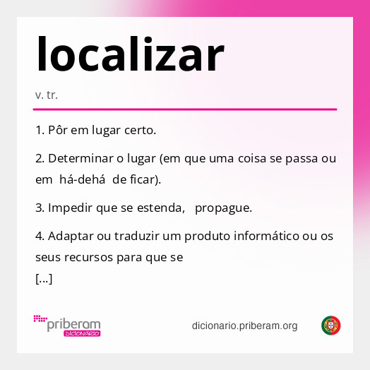 Significado de localizar
