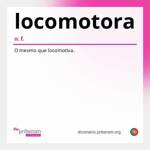 Significado de locomotora