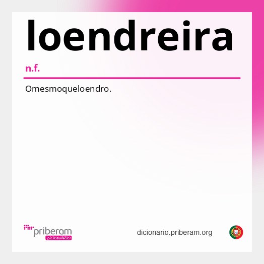 Significado de loendreira