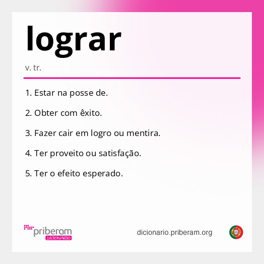 Significado de lograr