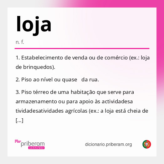 Significado de loja