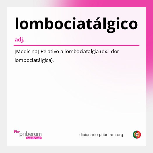 Significado de lombociatálgico