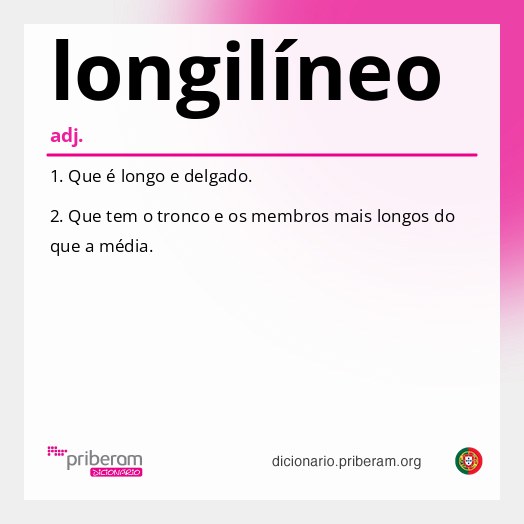 Significado de longilíneo