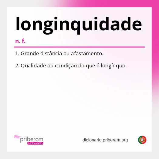 Significado de longinquidade