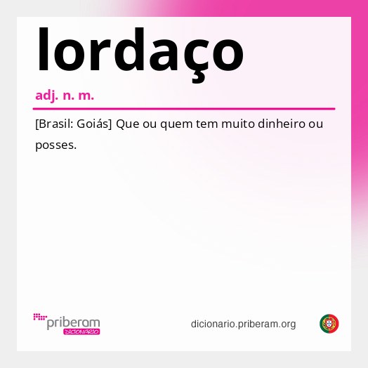 Significado de lordaço